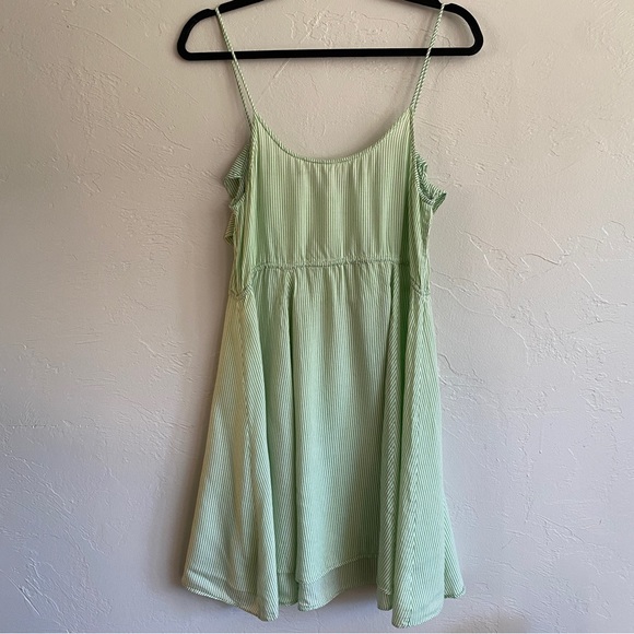Free People Green Striped Mini Dress - Picture 3 of 7